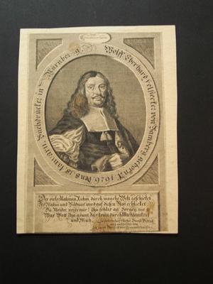 Wolff Eberhard Felßecter von Bamberg. geborn A. 1626 den. 8 18. Ianuarii. Buchdrucker in Nürnberg...
