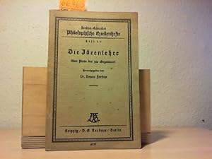 Bild des Verkufers fr Die Ideenlehre. Von Plato bis zur Gegenwart. zum Verkauf von Antiquariat im Schloss