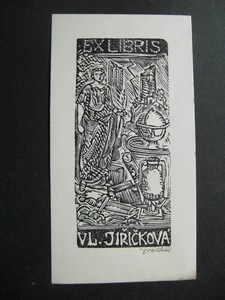 Imagen del vendedor de Einfarbiges Ex Libris. a la venta por Antiquariat im Schloss
