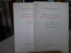 Repertorio biblografico della letteratura americana in Italia. 3 Bände in 2.