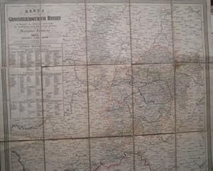 Karte vom Grossherzogthum Hessen (1872) im Maasstabe von 1 : 280 943 der natürl. (natürlichen) Gr...