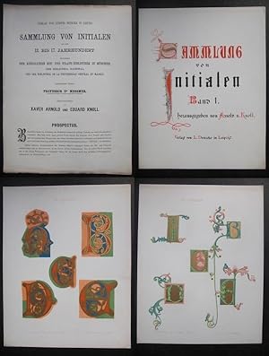 Imagen del vendedor de Sammlung von Initialen. Band 1. Sammlung von Initialen aus dem 12. bis 17. Jahrhundert. Entnommen der kniglichen Hof- und Staats-Bibliothek zu Mnchen, der Biblioteca Nacional und der Biblioteca de la Universidad Central zu Madrid. Eingefhrt durch Prof. Messmer. a la venta por Antiquariat im Schloss