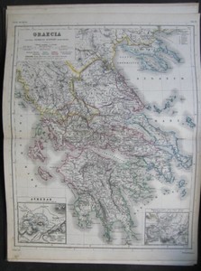 Graecia. Landkarte. [Griechenland] (aus: Atlas Antiquus. Zwölf Karten zur alten Geschichte.) Modu...