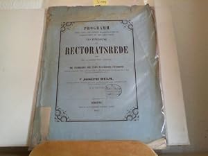 Imagen del vendedor de Programm ber Gott und dessen Eigenschaften im Verhltnisse zu den Creaturen als Einladung zur Rectoratsrede ber die akademischen Gesetze an die Studirenden der Julius-Maximilians Universitt. a la venta por Antiquariat im Schloss