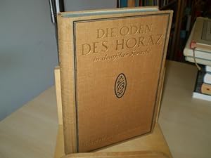 Die Oden des Horaz in deutscher Sprache. In deutscher Sprache v. Vincenz Hundhausen.