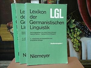 Image du vendeur pour Lexikon der Germanistischen Linguistik. (4 Bnde) Studienausgaben I bis IV. mis en vente par Antiquariat im Schloss