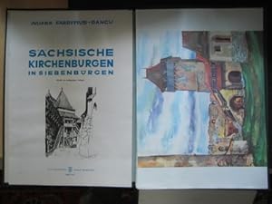 Sächsische Kirchenburgen in Siebenbürgen. (75 farbige Bildtafeln nach Aquarellen 45x32 cm), Beihe...