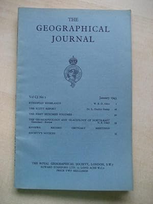 Bild des Verkufers fr THE GEOGRAPHICAL JOURNAL : VOL CI NOS. 1 : JANUARY 1943 zum Verkauf von Old Hall Bookshop, ABA ILAB PBFA BA