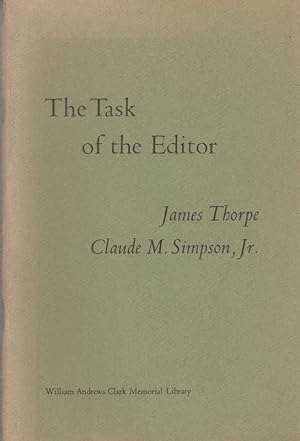 Seller image for The Task of the Editor for sale by Leura Books