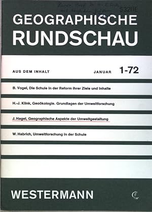 Seller image for Geographische Aspekte der Umweltgestaltung; in: Heft 1-72 Geographische Rundschau; for sale by books4less (Versandantiquariat Petra Gros GmbH & Co. KG)