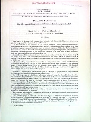 Seller image for Das Afrika-Kartenwerk: Ein Schwerpunkt-Programm der Deutschen Forschungsgemeinschaft; for sale by books4less (Versandantiquariat Petra Gros GmbH & Co. KG)