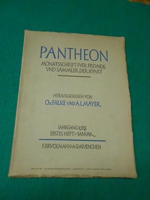 Seller image for Pantheon. (Jahrgang 1928 / Heft 1 / Januar); Monatsschrift fr Freunde und Sammler der Kunst. for sale by Galerie  Antiquariat Schlegl