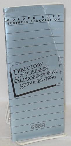 Seller image for Golden Gate Business Association directory of business & professional services 1986 for sale by Bolerium Books Inc.