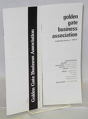 Seller image for Golden Gate Business Association membership directory: [1975? and 1976/77 - two brochures] for sale by Bolerium Books Inc.