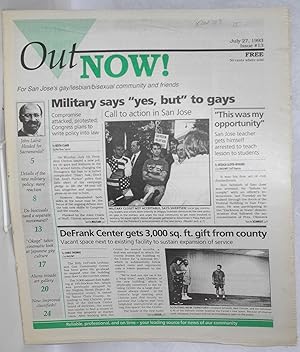 Immagine del venditore per OutNOW! for San Jose's gay/lesbian/bisexual community and friends; issue #13, July 27, 1993 venduto da Bolerium Books Inc.