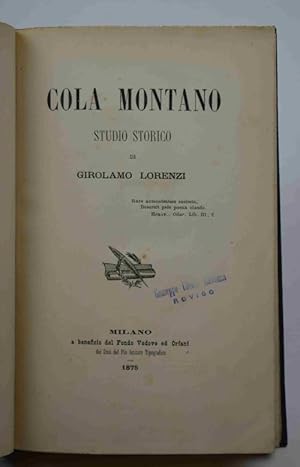 Cola Montano. Studio storico&