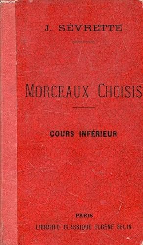 Seller image for LANGUE ANGLAISE, RECUEIL DE MORCEAUX CHOISIS (PROSE ET VERS), COURS INFERIEUR for sale by Le-Livre