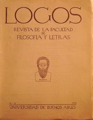 Logos (Revista de la Facultad de Filosofia y Letras): Año VII, No. 12, 1972.