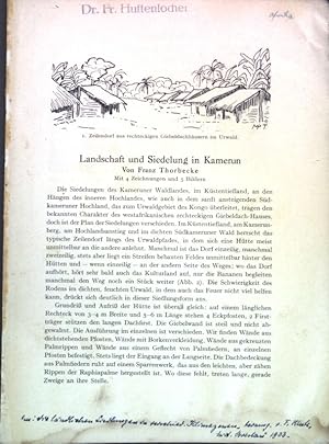 Bild des Verkufers fr Landschaft und Siedelung in Kamerun; zum Verkauf von books4less (Versandantiquariat Petra Gros GmbH & Co. KG)