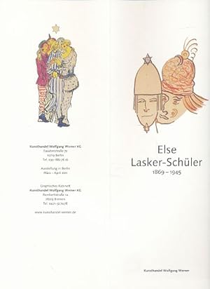 Bild des Verkufers fr Else Lasker-Schler 1869-1945. zum Verkauf von Fundus-Online GbR Borkert Schwarz Zerfa