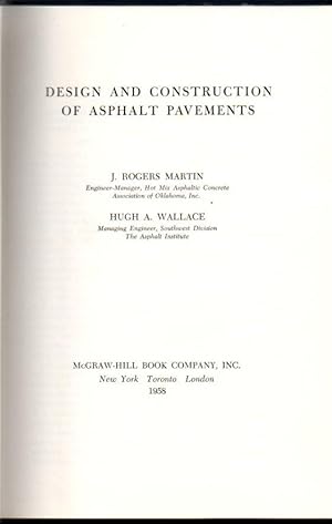 Seller image for Design and Construction of Asphalt Pavements for sale by Clausen Books, RMABA