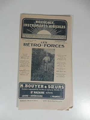 Nouveaux instruments agricoles. Les retro-forces. M. Bouyer & Soeurs. Pieghevole pubblicitario