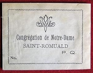 Ex-libris Québec. Congrégation de Notre Dame