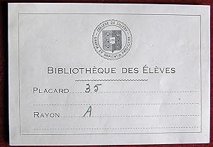 Ex-Libris Québec. Collège de Sillery