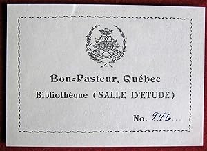 Ex-libris Québec. Bon-Pasteur, Québec