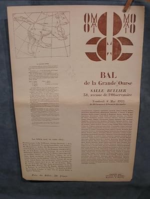 Bal de la Grande Ourse - le 8 mai 1925 - affichette? programme?