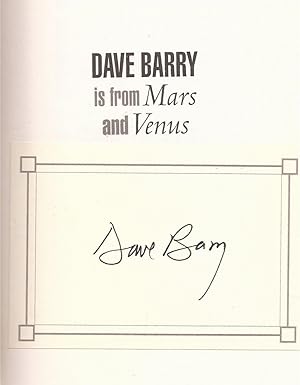 Seller image for Dave Barry is from Mars and Venus (signed bookplate) for sale by Auldfarran Books, IOBA