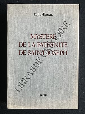 Bild des Verkufers fr MYSTERE DE LA PATERNITE DE SAINT JOSEPH zum Verkauf von Yves Grgoire