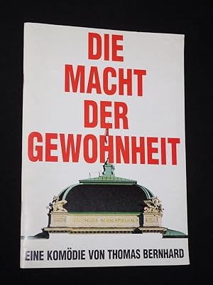 Seller image for Programmheft Schauspielhaus Hamburg 1992/93. DIE MACHT DER GEWOHNHEIT von Thomas Bernhard. Insz.: Monika Steil, Bhne: Birgit Vo, Kostme: Rainer H. Gowenda. Mit Peter Fitz, Anuk Ens, Gerhard Garbers, Christian Redl, Ingo Hlsmann for sale by Fast alles Theater! Antiquariat fr die darstellenden Knste