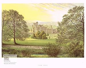 Ilam Hall. Ansicht von Schloss Ilam bei Ashbourne, Staffordshire. Besitz der Familie Hanbury. Chr...