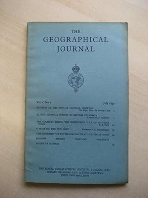 Bild des Verkufers fr THE GEOGRAPHICAL JOURNAL : VOL C : NOS. 1 : JULY 1942 zum Verkauf von Old Hall Bookshop, ABA ILAB PBFA BA