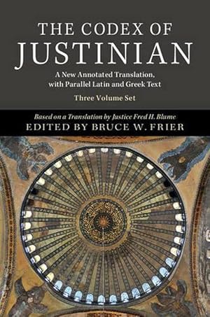 Immagine del venditore per The Codex of Justinian 3 Volume Hardback Set (Hardcover) venduto da AussieBookSeller