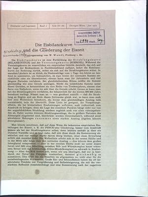 Imagen del vendedor de Die Eisbilanzkurve und die Gliederung der Eiszeit; a la venta por books4less (Versandantiquariat Petra Gros GmbH & Co. KG)