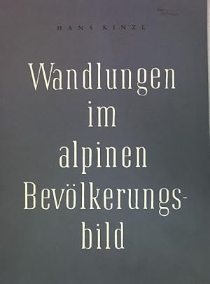 Imagen del vendedor de Wandlungen im alpinen Bevlkerungsbild; a la venta por books4less (Versandantiquariat Petra Gros GmbH & Co. KG)