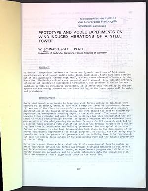 Bild des Verkufers fr Prototype and model experiments on wind-induced vibrations of a steel tower; zum Verkauf von books4less (Versandantiquariat Petra Gros GmbH & Co. KG)