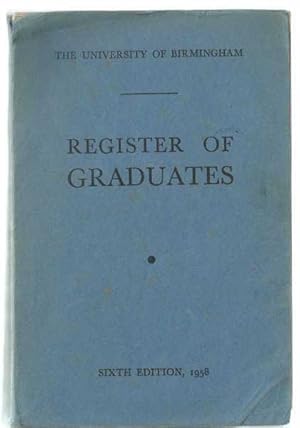 University of Birmingham Register of Graduates 1958