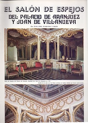 Immagine del venditore per EL SALON DE ESPEJOS, DEL PALACIO DE ARANJUEZ Y JUAN DE VILLANUEVA ( 10 PAGINAS ORIGINALES DEL AO 1975, ESTUDIO COMPLETO TEXTO INTEGRO) venduto da Libreria 7 Soles