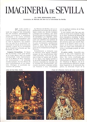 Image du vendeur pour MUSEOS DE SEVILLA: IMAGINERIA DE SEVILLA ( 8 PAGINAS ORIGINALES DEL AO 1976, ESTUDIO COMPLETO TEXTO INTEGRO) mis en vente par Libreria 7 Soles