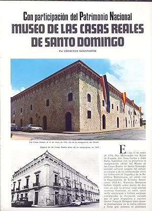 Seller image for CON PARTICIPACION DEL PATRIMONIO NACIONAL, MUSEO DE LAS CASAS REALES DE SANTO DOMINGO ( 8 PAGINAS ORIGINALES DEL AO 1976, ESTUDIO COMPLETO TEXTO INTEGRO) for sale by Libreria 7 Soles