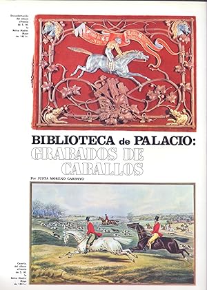 Image du vendeur pour BIBLIOTECA DE PALACIO: GRABADOS DE CABALLOS ( 10 PAGINAS ORIGINALES DEL AO 1972, ESTUDIO COMPLETO TEXTO INTEGRO) mis en vente par Libreria 7 Soles