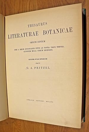 Bild des Verkufers fr Thesaurus Literaturae Botanicae. zum Verkauf von Antiquariat Lycaste