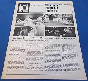 ICI Radio-Canada: Horaire des Reseaux Francais Societe (Vol. 1 No. 25, du 17 au 23 Sept. 1966) (T...