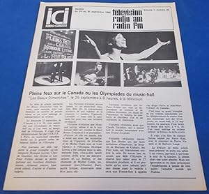 ICI Radio-Canada: Horaire des Reseaux Francais Societe (Vol. 1 No. 26, du 24 au 30 Septembre 1966...