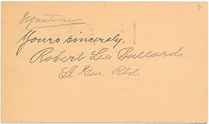 Seller image for Inscription and Signature for sale by Main Street Fine Books & Mss, ABAA