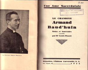 Seller image for LE CHANOINE ARMAND BAUD'HUIN for sale by Librairie l'Aspidistra