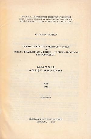 Imagen del vendedor de Urartu devleti'nin "Kurulus" Evresi ve kuruce krallardan "Lutipri = Lapturi" hakkinda yeni grsler. a la venta por Fundus-Online GbR Borkert Schwarz Zerfa